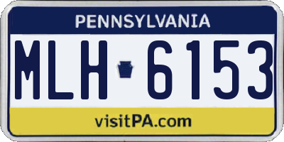 PA license plate MLH6153