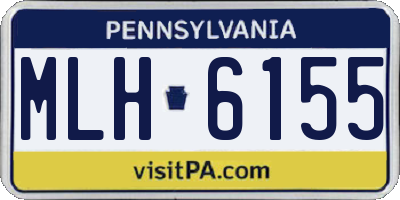 PA license plate MLH6155