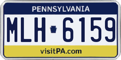 PA license plate MLH6159