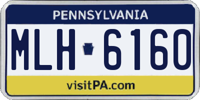 PA license plate MLH6160