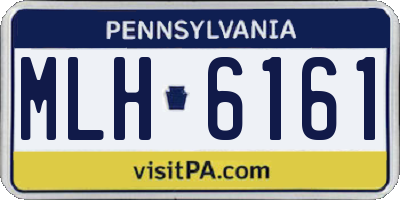 PA license plate MLH6161