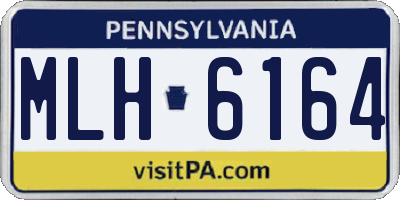 PA license plate MLH6164