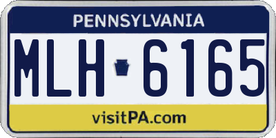 PA license plate MLH6165