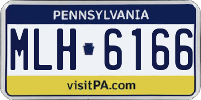 PA license plate MLH6166