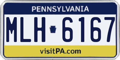 PA license plate MLH6167