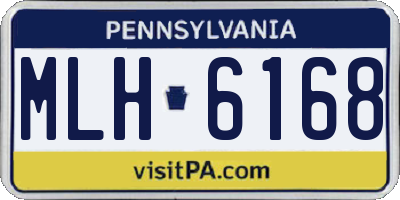 PA license plate MLH6168