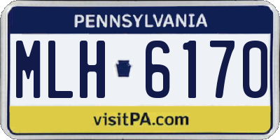 PA license plate MLH6170