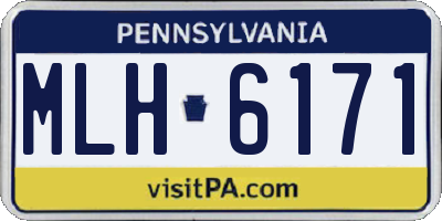PA license plate MLH6171