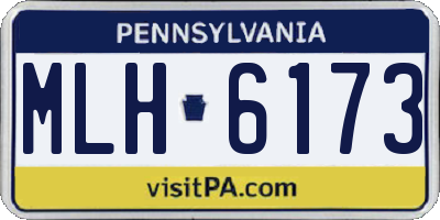 PA license plate MLH6173