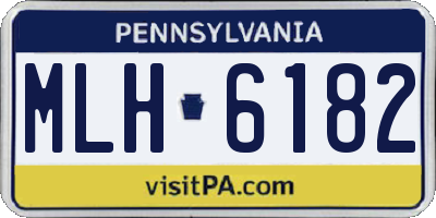 PA license plate MLH6182