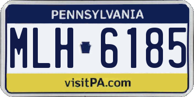 PA license plate MLH6185