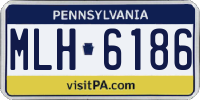 PA license plate MLH6186