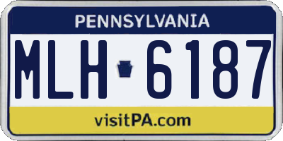 PA license plate MLH6187