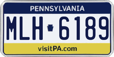 PA license plate MLH6189