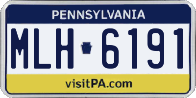 PA license plate MLH6191
