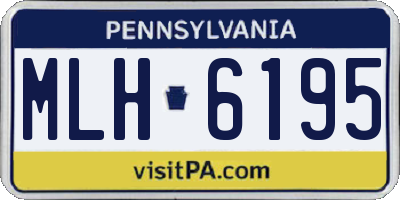 PA license plate MLH6195