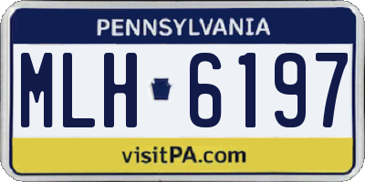 PA license plate MLH6197
