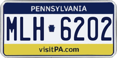 PA license plate MLH6202