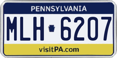 PA license plate MLH6207