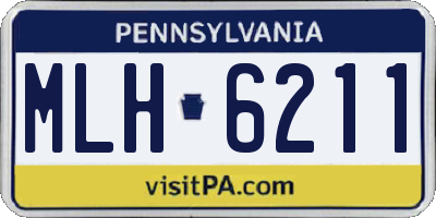 PA license plate MLH6211