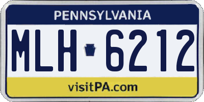 PA license plate MLH6212