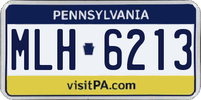 PA license plate MLH6213