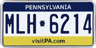PA license plate MLH6214