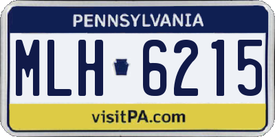 PA license plate MLH6215