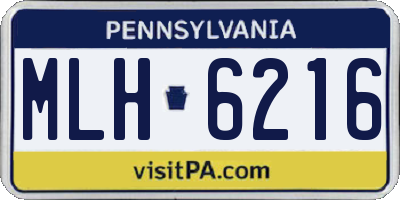 PA license plate MLH6216