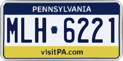 PA license plate MLH6221