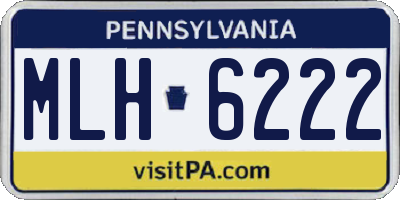 PA license plate MLH6222
