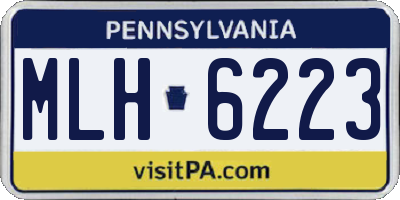 PA license plate MLH6223
