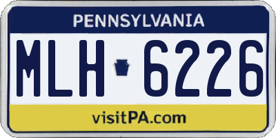 PA license plate MLH6226