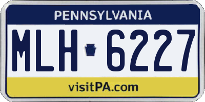 PA license plate MLH6227