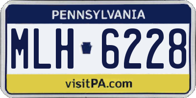 PA license plate MLH6228