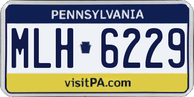 PA license plate MLH6229