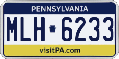 PA license plate MLH6233