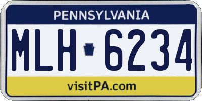 PA license plate MLH6234