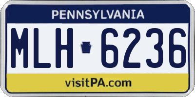 PA license plate MLH6236