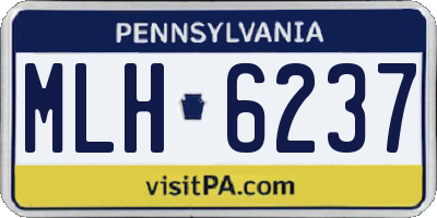 PA license plate MLH6237