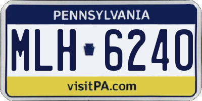 PA license plate MLH6240