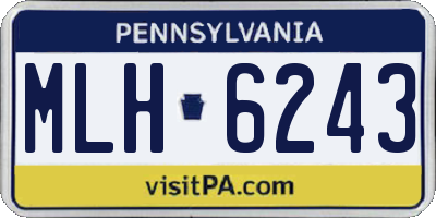 PA license plate MLH6243