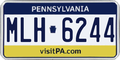 PA license plate MLH6244
