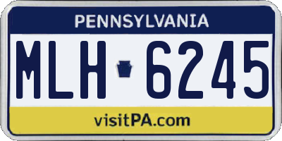 PA license plate MLH6245