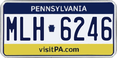 PA license plate MLH6246