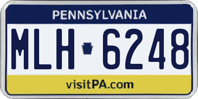 PA license plate MLH6248