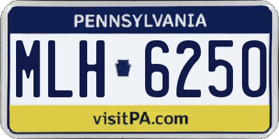 PA license plate MLH6250