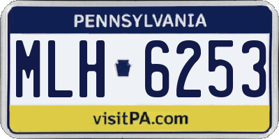 PA license plate MLH6253