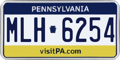 PA license plate MLH6254