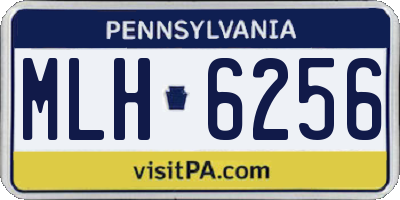 PA license plate MLH6256